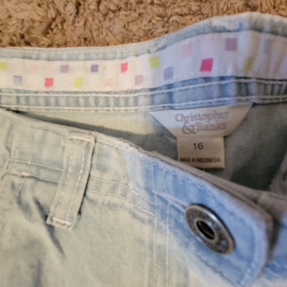 Christopher & Banks Light Blue Denim Capri